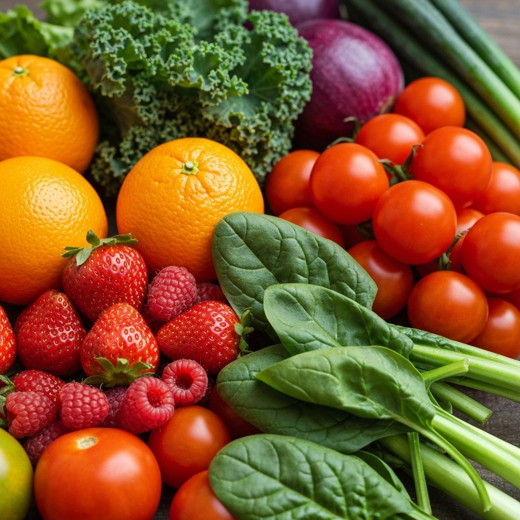 Свежие фрукты и овощи